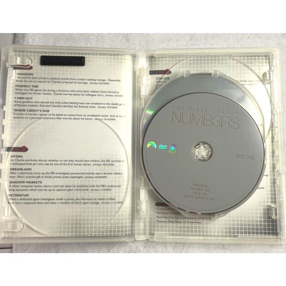 NUMB3RS: The Final Season DVD, 2010, 4.  Disc Set CBS Crime Drama TV Series - Picture 5 of 15